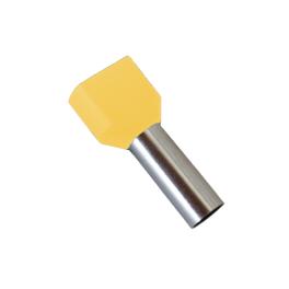 PINI DUBLI TERMINALI IZOLAŢI TЕ16-14/ALB LĂPTOS (100 buc. pe pachet)