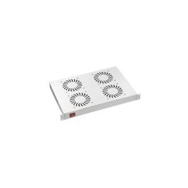 Placă 19” cu 4 ventilatoare, 1U, comutator ON/OFF, RAL7035