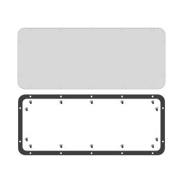 Placă de trecere plină tip G, decupare L500 A190mm
