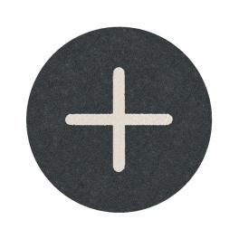 Placuta presare negru "+"