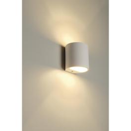 PLASTRA wall lamp, GL 104 ROUND, white plaster, G9, max. 42W