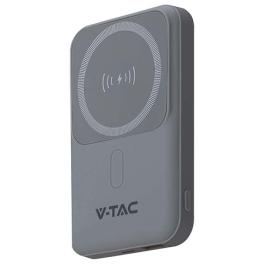 Power bank 10000mah cu inel magnetic incarcare wireless - gri