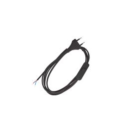 POWER CABLE H03VV-F 2G0,50MM2 WITH SWITCH 2M BLACK