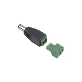 Power supply plug CCTV, with screw terminals