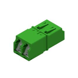 Premium LC-Duplex Coupling SM APC Polymer Ceramic case green