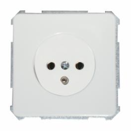 Priză cu pin central de protecţie, alb