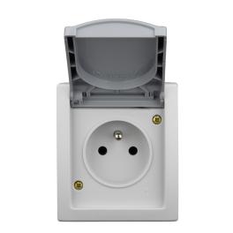 Priză PT cu pin PE, conexiune elastică, IP54