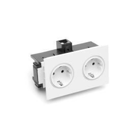 Priza 230V/16A dubla pt.canal parapet SIGNA, RAL9001 crem