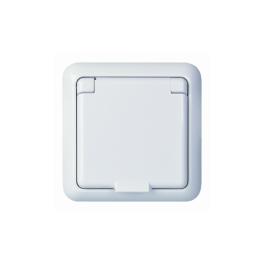 Priza încastrata IP44 albă