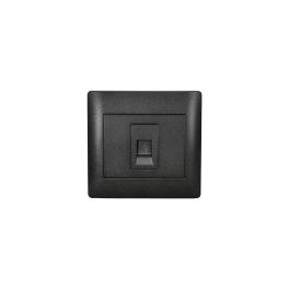 PRIZA TELEFON RHYME NEGRU METALIC