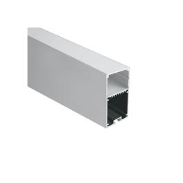 Profil Alu + capac opal PC, capace, 2m, alb
