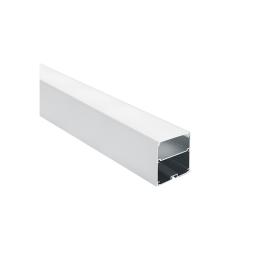 Profil Alu + capac opal PC, capace, pentru benzi de 45 mm 2m