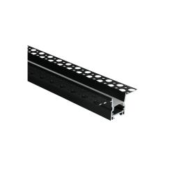 Profil aluminiu încastrat 7903R/B cu capac opal PC 2m negru