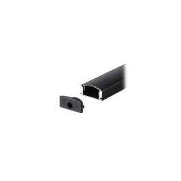 PROFIL ALUMINIU PENTRU BANDA LED 2M 17.4MM X 7MM NEGRU