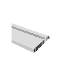 Profil de perete aluminiu 7922/W alb cu PC capac opal 2m
