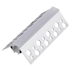 Profil led colt exterior aluminiu incastrat gips-carton 2m