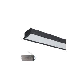 PROFIL LED INCASTRAT S48 12W 4000K 600MM NEGRU+KIT EMERGENTA