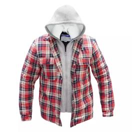Pulover căptusit din flanelă cu glugă, mărime xxl