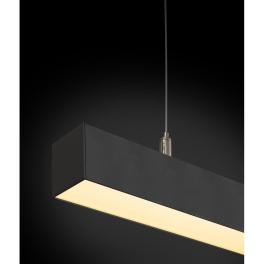 Q-LINE SINGLE LED,suspendat,DALI dimm,1500mm,negru