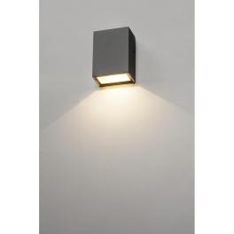 QUAD 1 lampa perete, patrat, antracit, LED, 1x3W, alb cald