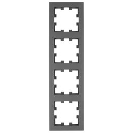 Ramă 4 aparate, Design CUBIC, antracit