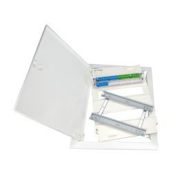 Ramă plată+uşă+insert, pt. încastr. gipsc. 2r-24/28module