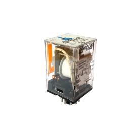 Releu broșabil, 11 pini, 3CC, 24Vc.c. 10A, cont aurite+LED
