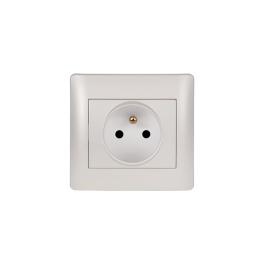RHYME FRENCH TYPE SOCKET WHITE METALLIC