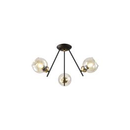 RICK CANDELABRU 3XE27 MAT NEGRU/BRONZ