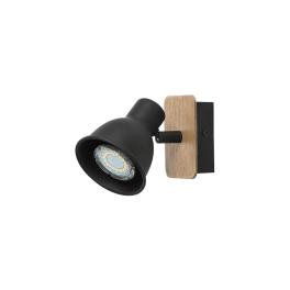 RIKO SPOT 1xGU10 NEGRU/LEMN