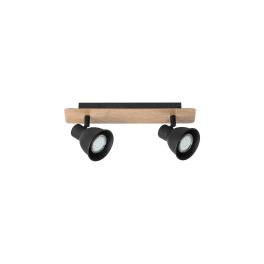 RIKO SPOT 2xGU10 NEGRU/LEMN