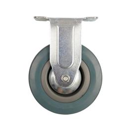 ROATĂ FIXĂ ​​CU CAUCIUC GRI, 125MM