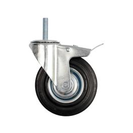 ROATĂ PIVOTANTĂ CU FILET ȘI FRÂNĂ 125/37.5MM