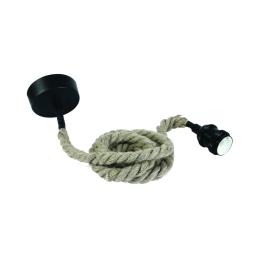 Rope Line II pendant lamp, E27, l=2m, negru