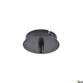 Rozeta suspensie, 1iesire,negru.rotund, incl. Disp.detens.
