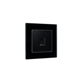 SINGLE LAN SOCKET GLASS FRAME BLACK