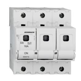 Soclu pentru portfuzibile D02, seria ARROW S, 3-poli, 16A
