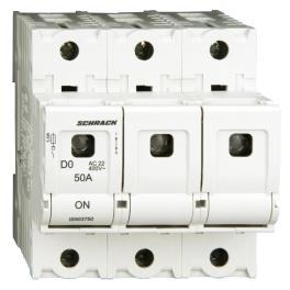 Soclu pentru portfuzibile D02, seria ARROW S, 3-poli, 50A