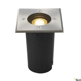 Solasto incastrat  podea, GU10, patrat, Inox
