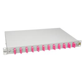 Splicebox, 8 fibre,SC,50/125µm OM4, culisant,19",1UV , ECO