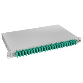 Splicebox FO, 48 Fibre, SC, 50/125µm OM3, 19", 1U, Class C