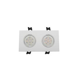 SPOT DREPTUNGHIULAR PLASTIC CU LED 2X6W 4000-4300K S ALB