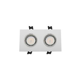 SPOT DREPTUNGHIULAR PLASTIC CU LED PAR 16 2X5.5W 4000-4300K S ALB