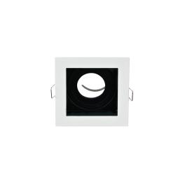 SPOT EL-110SQ1 SQ. INCASTRAT GU10 ALB &amp; NEGRU