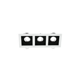 SPOT EL-110SQ3 SQ. INCASTRAT GU10 ALB &amp; NEGRU