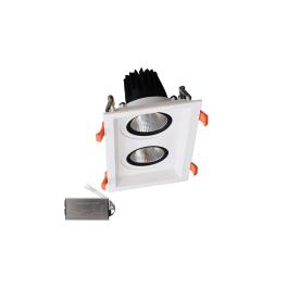 SPOT LED DUBLU 2X30W 230V 3000K WH+KIT EMERGENTA