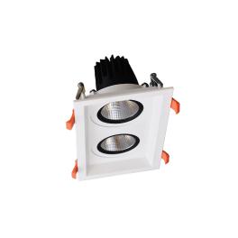 SPOT LED  DUBLU PATRAT REGLABIL  2X15W 230V 3000K ALB