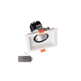 SPOT LED PATRAT 30W 230V 4000K WH+KIT EMERGENTA
