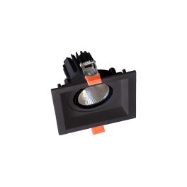SPOT LED PATRAT REGLABIL 30W 230V 4000K NEGRU