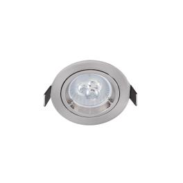 SPOT LED ROTUND METAL 6W GU10 6400K SATIN NICHEL